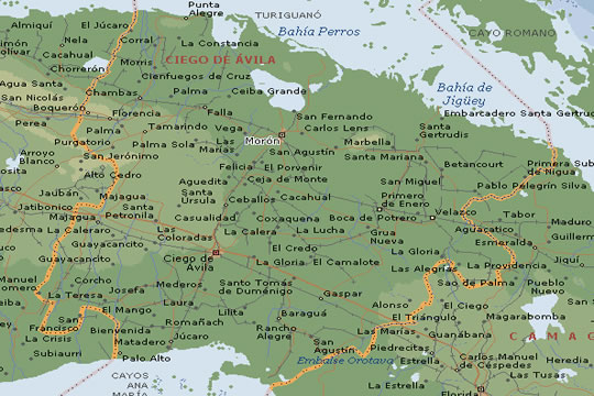 Maps of Ciego de Avila