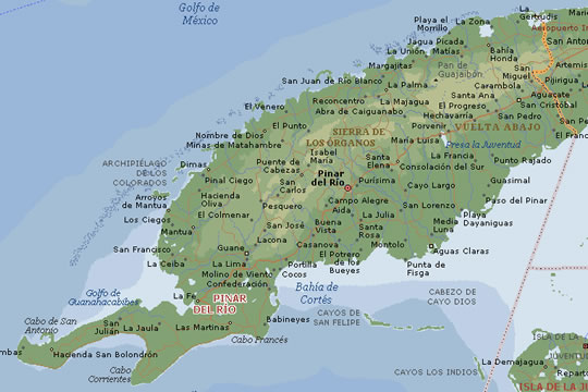 Maps of Pinar del Rio