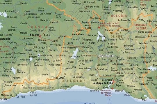 Maps of Santiago de Cuba